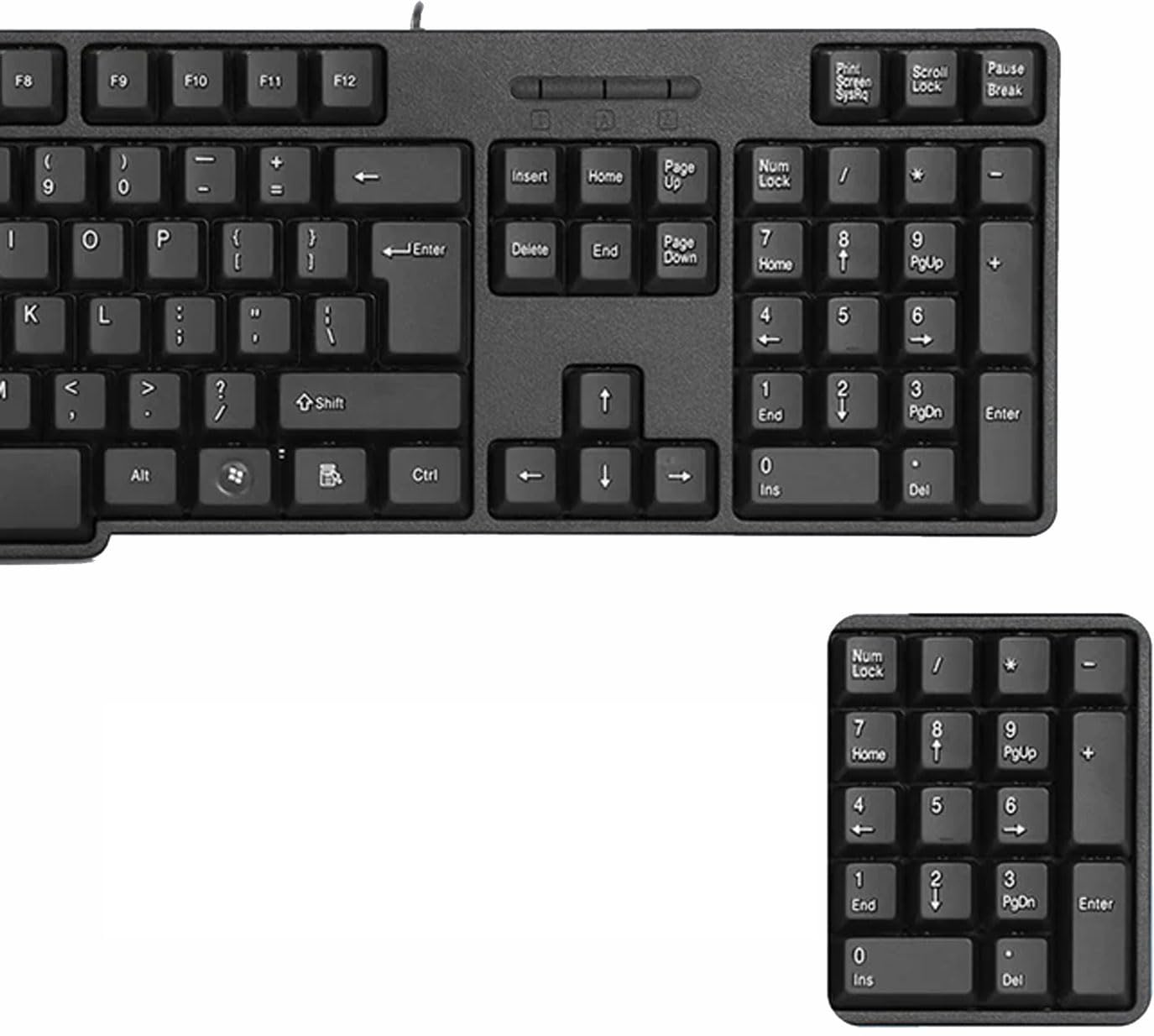 Mophonics Wired K20 Keyboard with C-OTG – USB Plug & Play Keyboard for PC, Laptop & Mobile